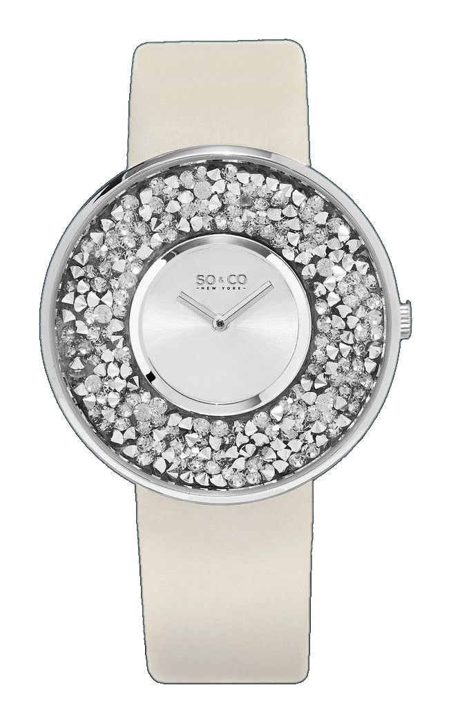 Chelsea White/Leather | Silver Dial