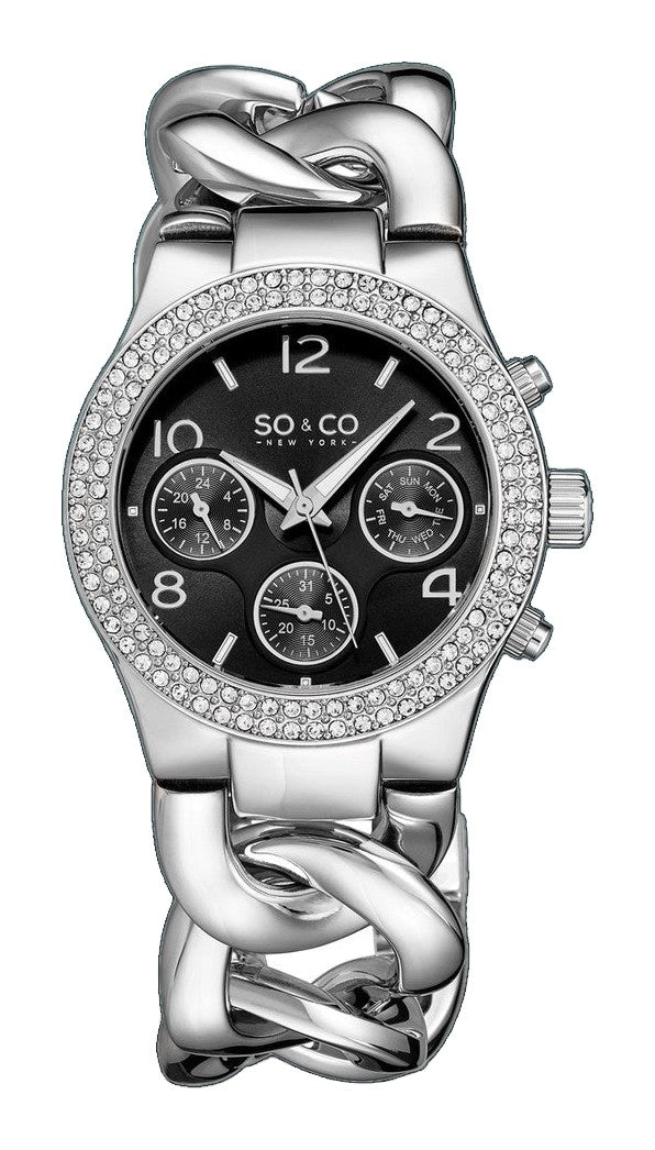 Chelsea-5013a.5 Silver/Stainless Steel | Black Dial