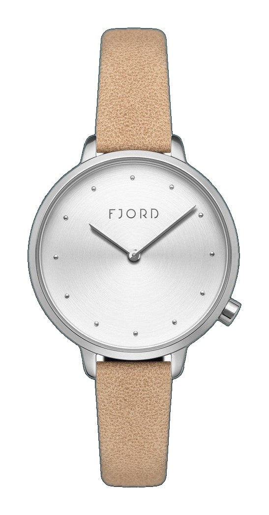 Ripple Silver / Leather | White Dial