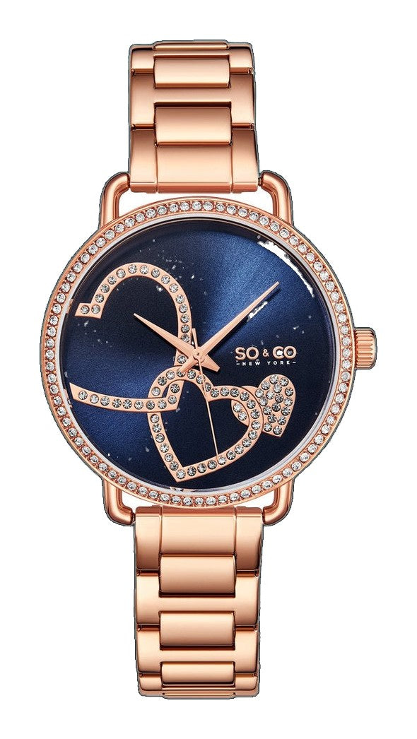 Madison-5577.3 Rose Gold/Stainless Steel | Blue Dial