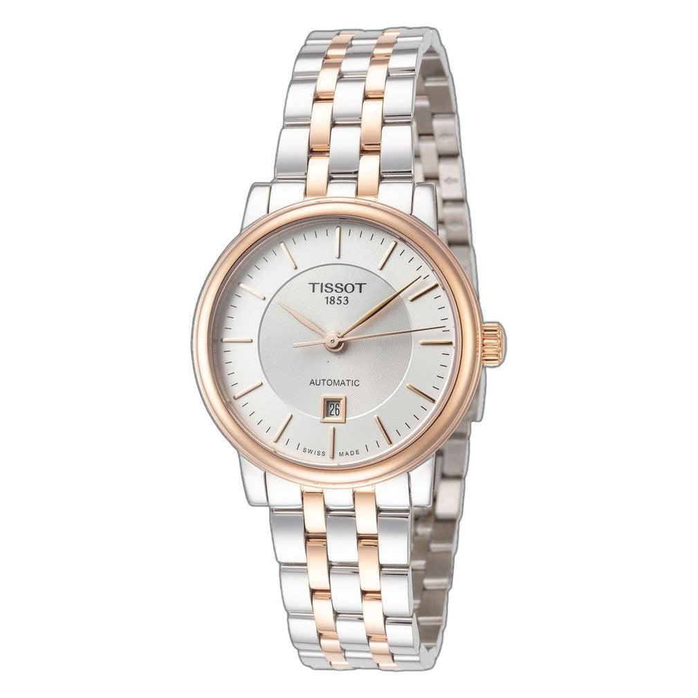 Carson 30mm / Silver / Silver and Rose Gold Silver Dial
