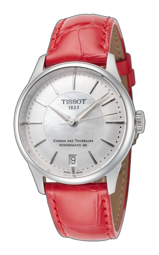 CHEMIN DES TOURELLES 34mm / Silver / Red | Silver Dial