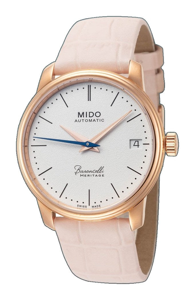 Baroncelli III 33mm / White / Pink | White Dial