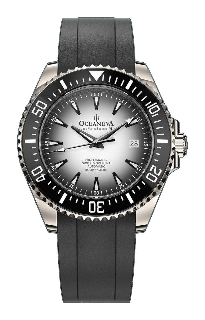 Oceaneva Deep Marine Explorer VI 6000M - White Titanium Automatic 6000m/WhiteBurst | White Dial