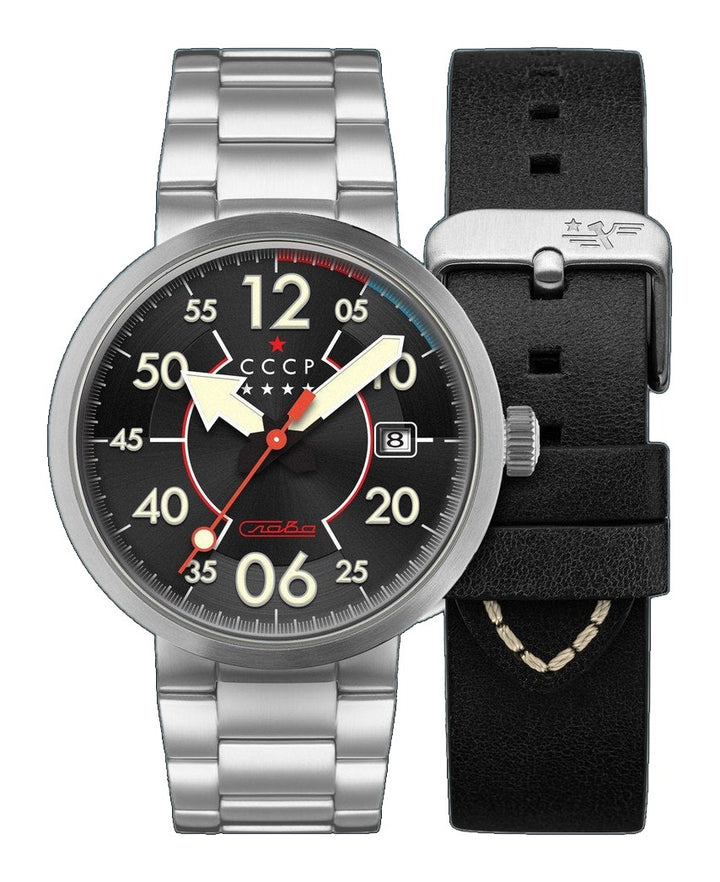 Proton Automatic Silver / Black | Black Dial
