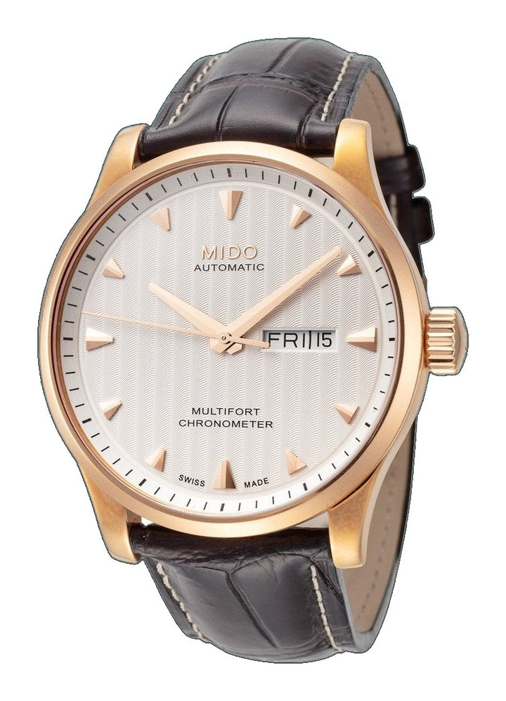 Mido 42mm / Brown / Silver | Silver Dial