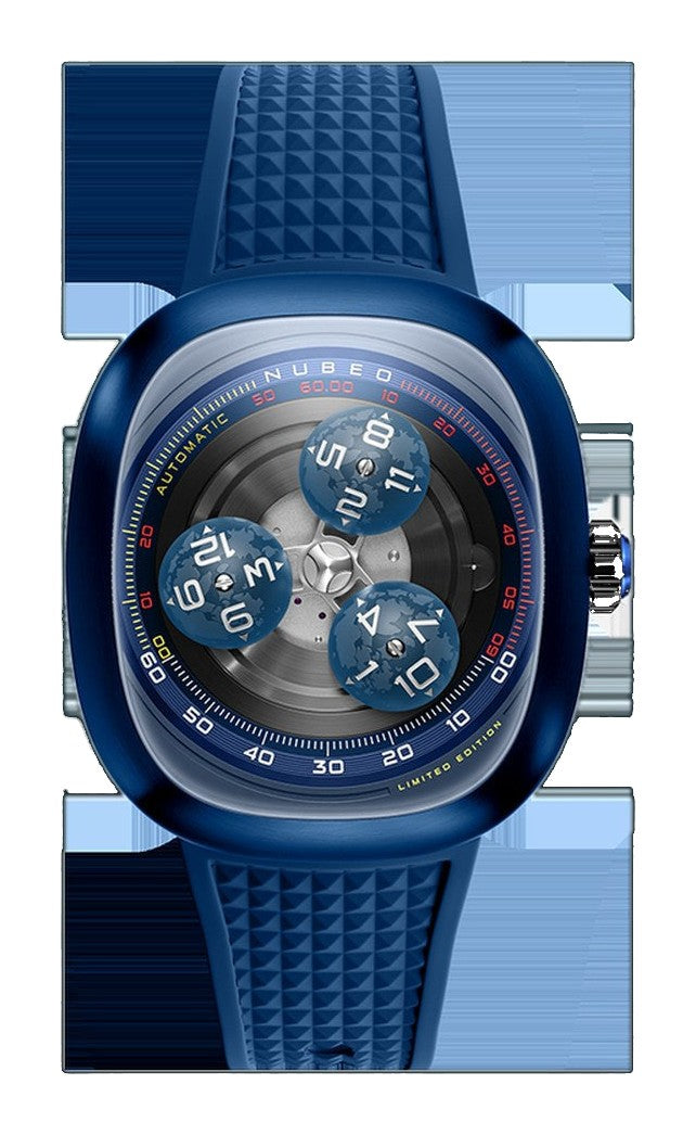 Tri-star Orbit Automatic Limited Edition Black / Rubber Strap | Black Dial