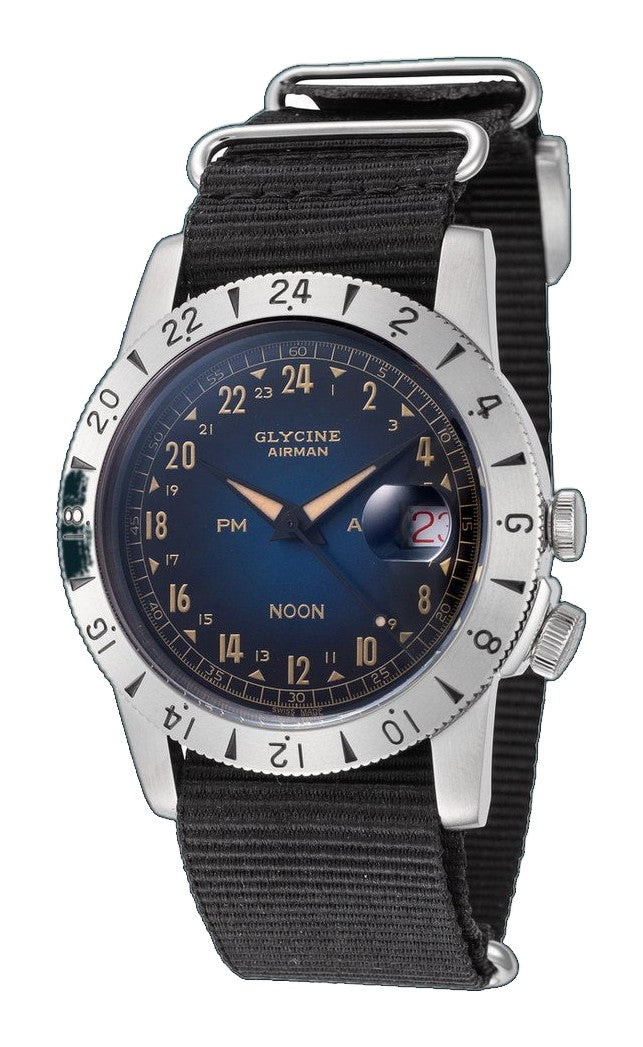 Airman Vintage 40mm / Blue / Black | Blue Dial