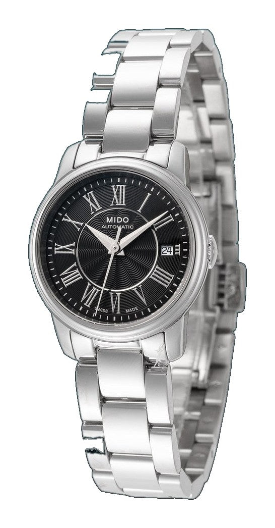 Baroncelli III 25mm / Black / Silver | Black Dial