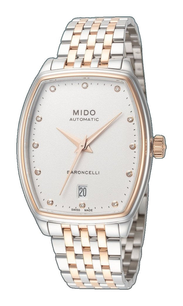 Baroncelli 30.5mm / White / Silver and Rose Gold | White Dial