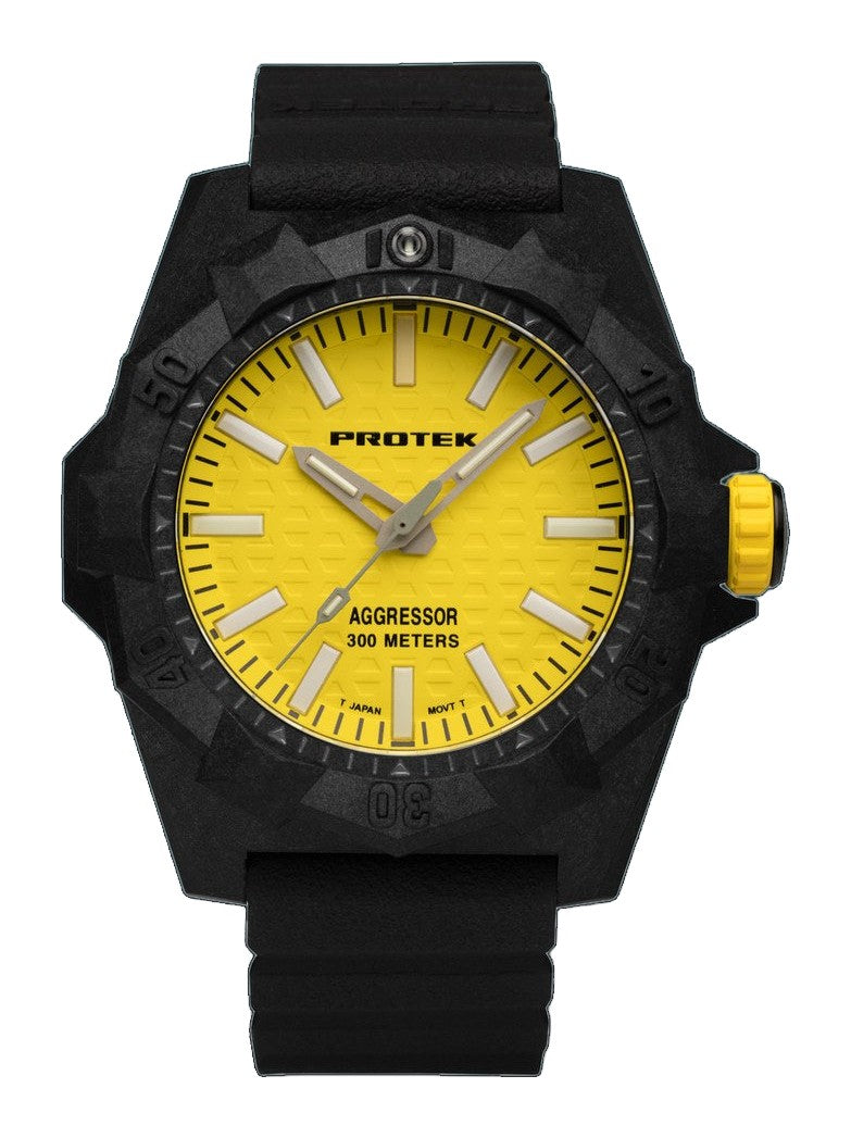 AGGRESSOR 4000 DIVE SERIES Carbon/Yellow/Charcoal | Yellow Dial