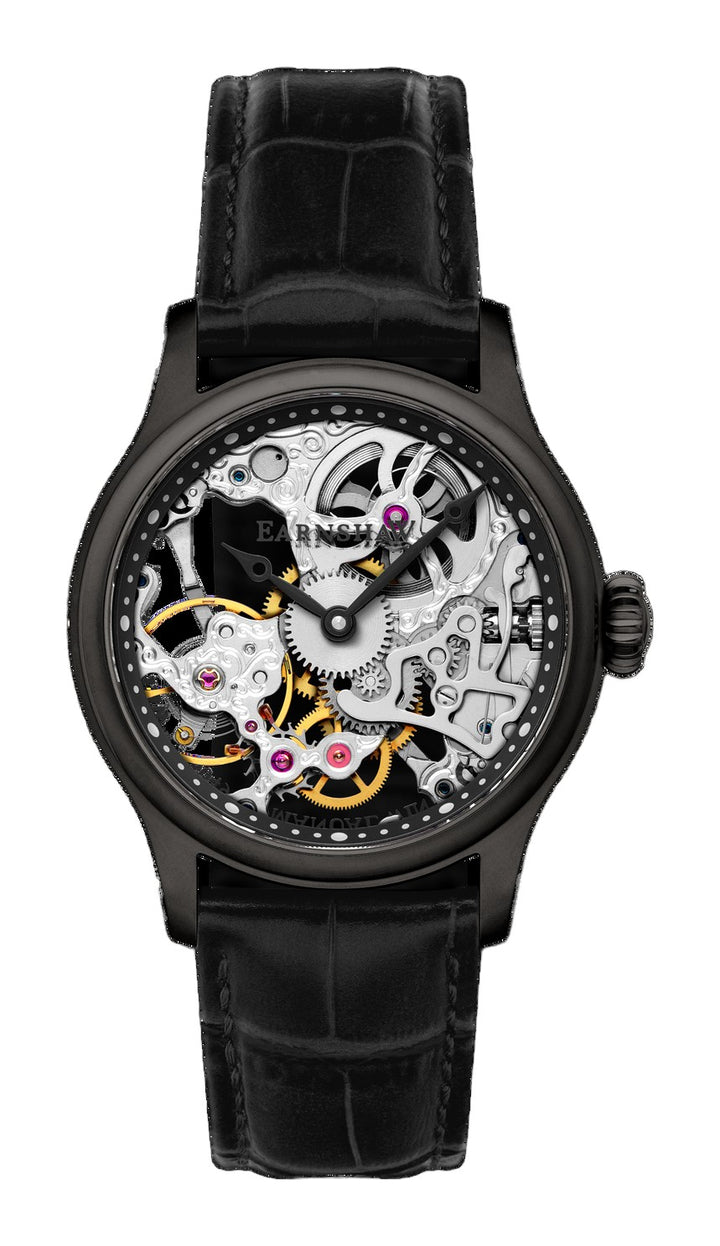 Bauer Mechanical Skeleton Transparent / Genuine Leather | Transparent Dial
