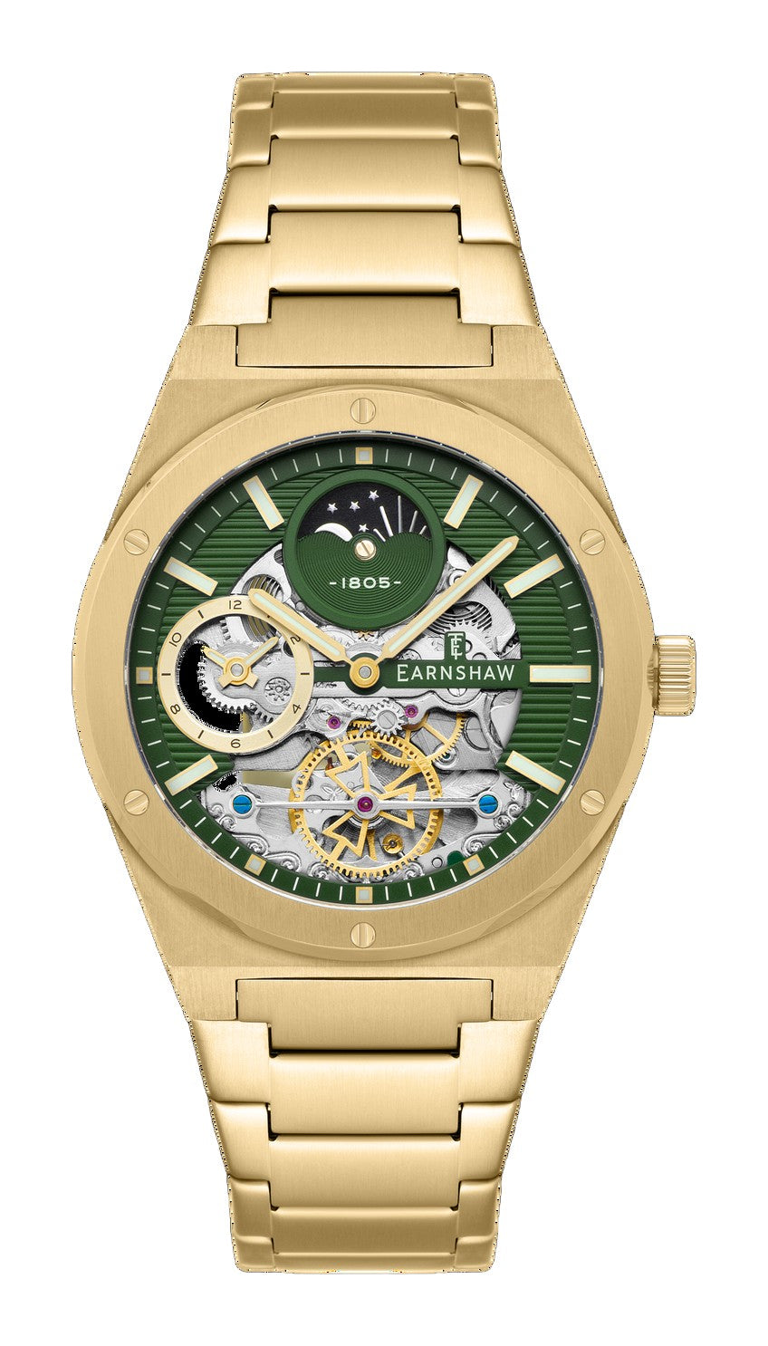 Drake Dual Time Automatic Green / Stainless Steel | Green Dial