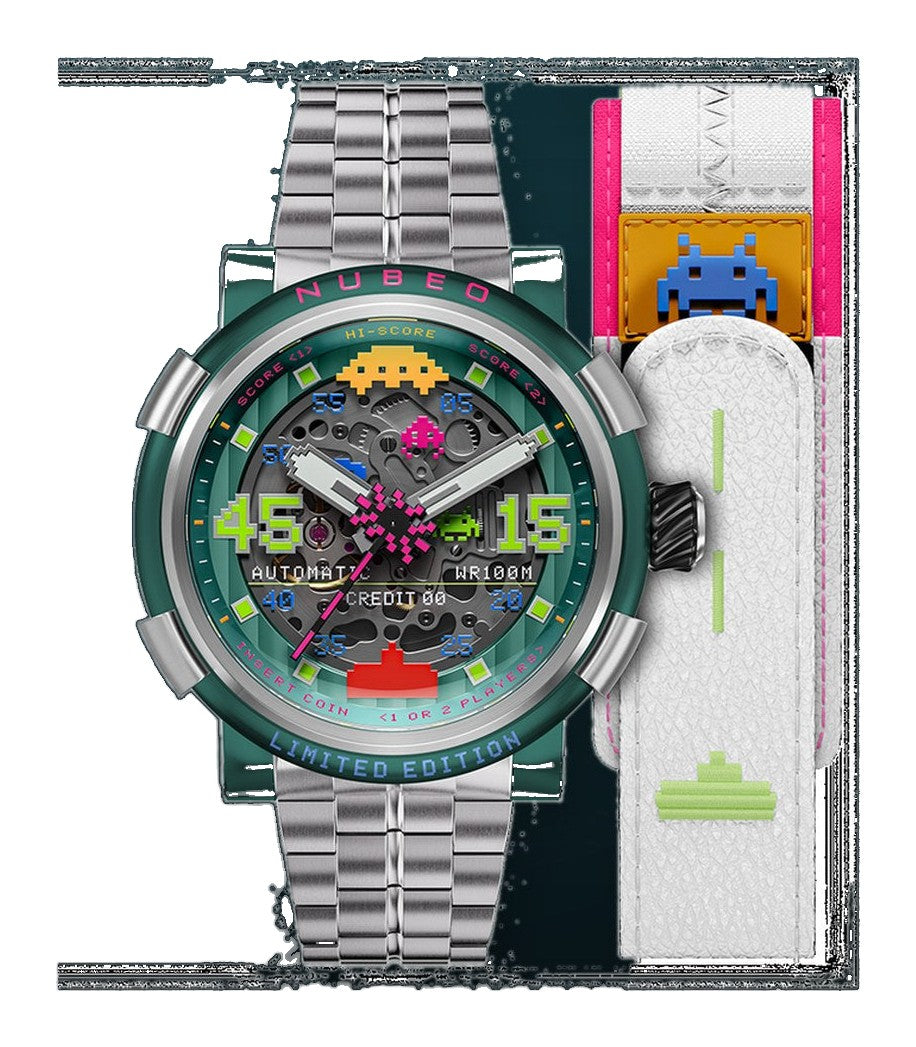 Orion Automatic Space Invaders Limited Edition Green / Stainless Steel | Green Dial