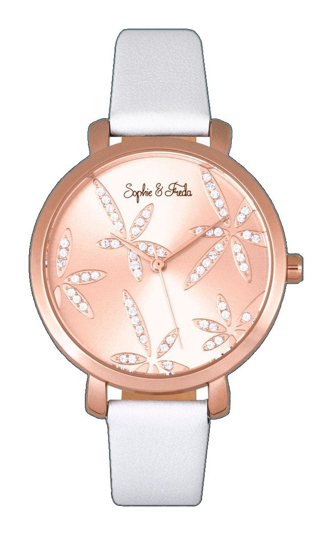 Key West w/ Swarovski Crystals Rose Gold/White