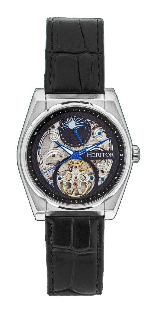 Daxton Semi Skeleton Black/Black | Black Dial