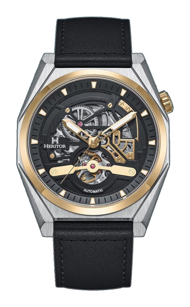 Amadeus Skeleton Watch Black / Gold | Black Dial