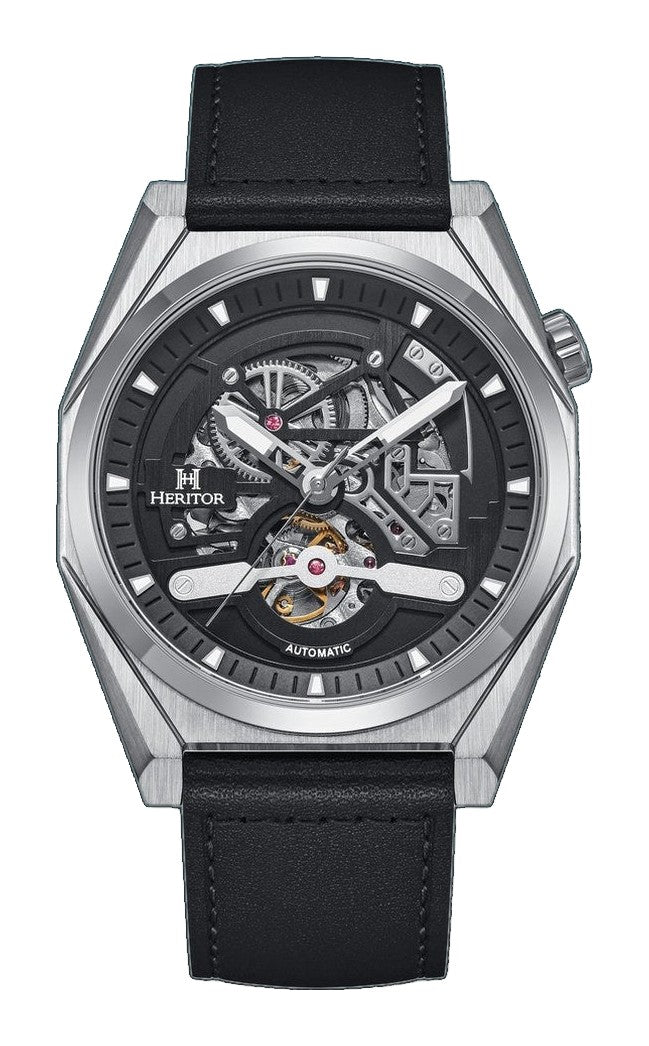 Amadeus Skeleton Watch Black / Silver | Black Dial
