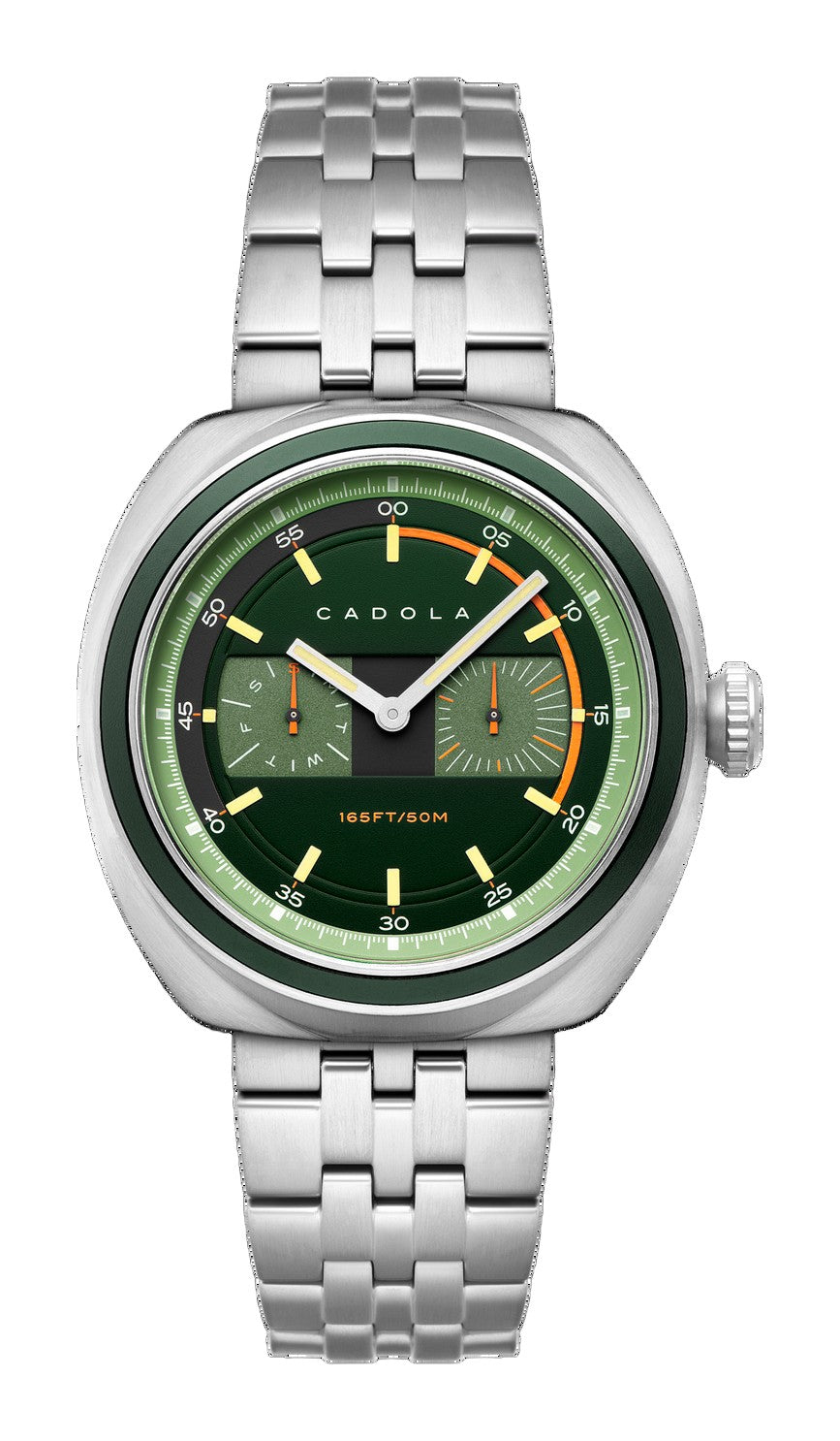 Giulia Calendar Green /Stainless Steel | Green Dial
