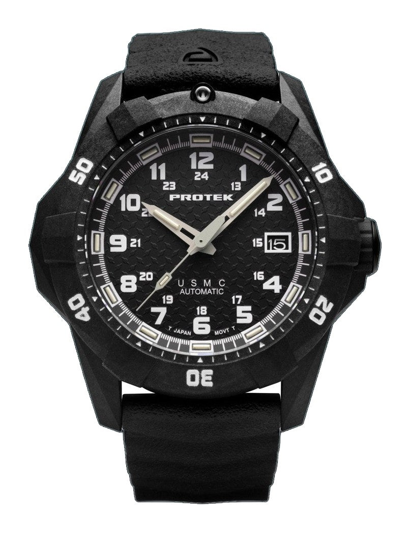 Carbon USMC Dive Black | Black dial (Watches.com) Dial