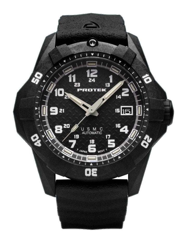 Carbon USMC Dive Black | Black dial (Watches.com) Dial