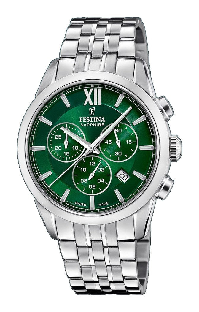 CHRONOGRAPH Green / Stainless Steel | Green Dial