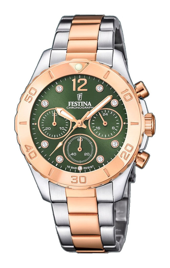 Boyfriend Collection Green / Stainless Steel Green Dial