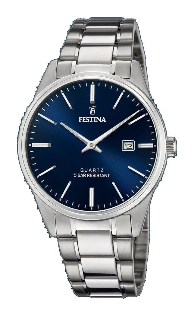 Acero clasico Blue / Stainless Steel Blue Dial