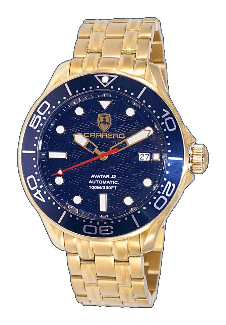 AVATAR-J2 Goldtone/Blue | Blue Dial
