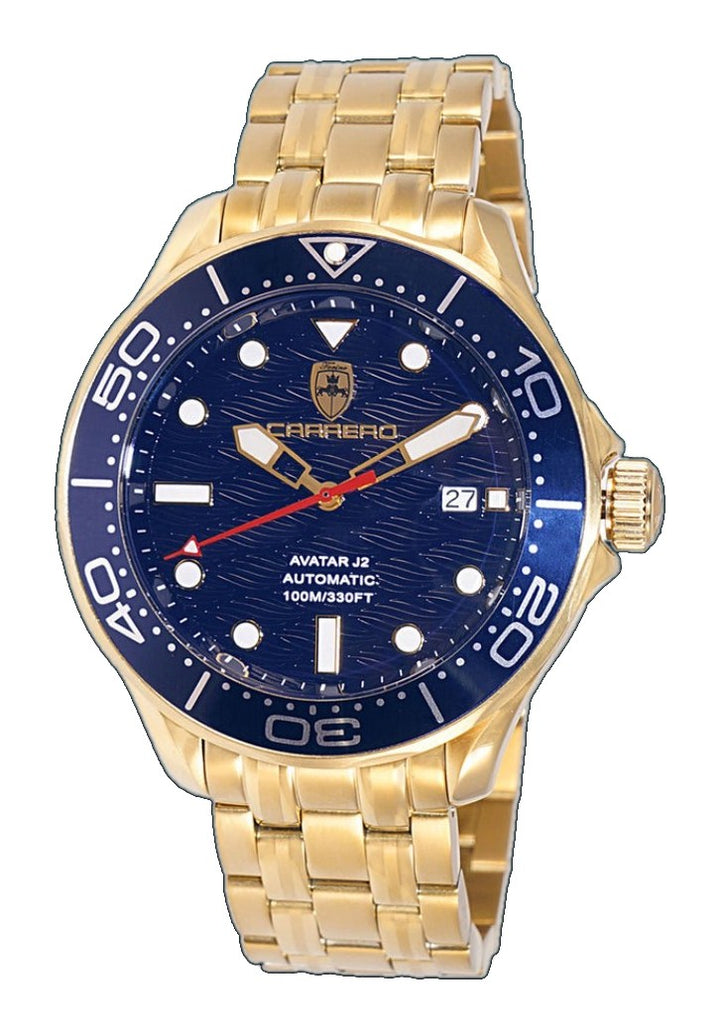 AVATAR-J2 Goldtone/Blue | Blue Dial
