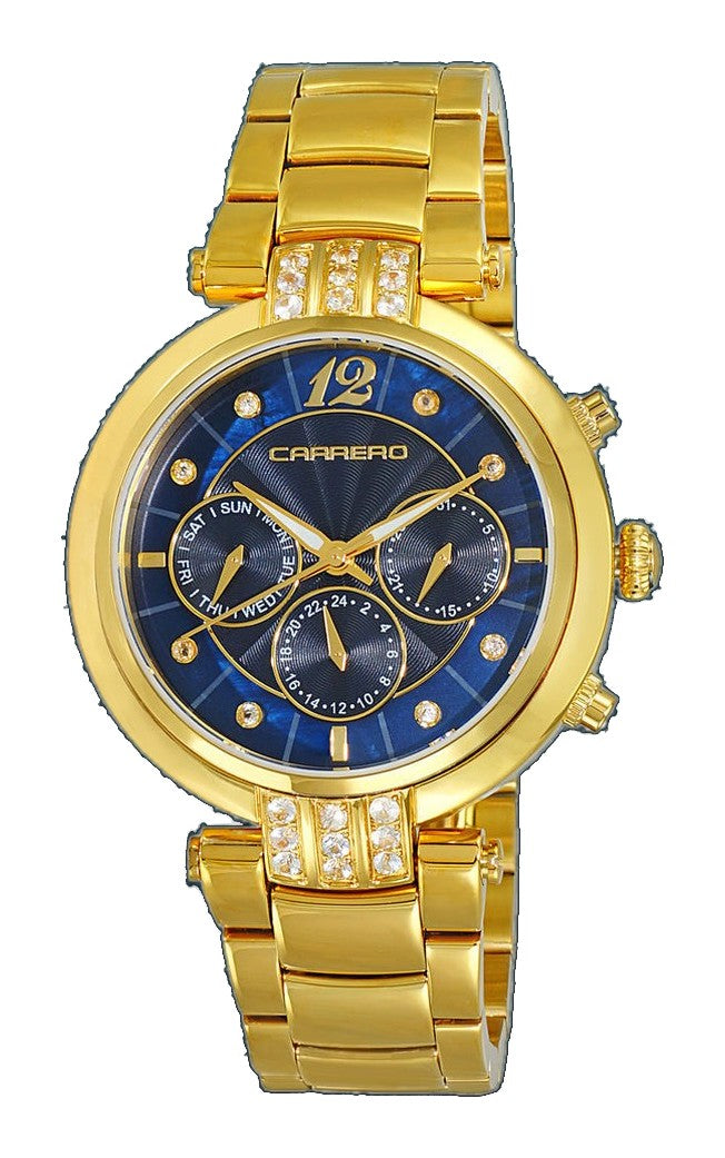 ADELINA COLLECTION Blue/Goldtone | Blue Dial