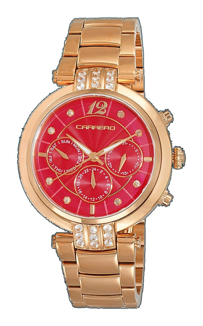 ADELINA COLLECTION Red/Rosetone | Blue Dial