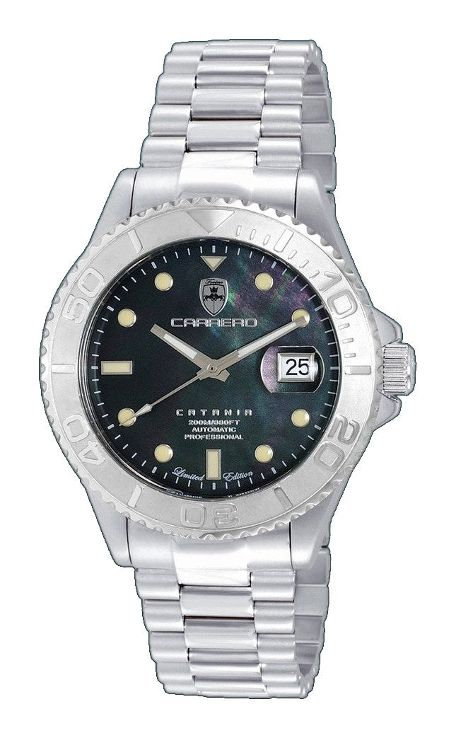 Catania MOP Silvertone-Black | Black Dial