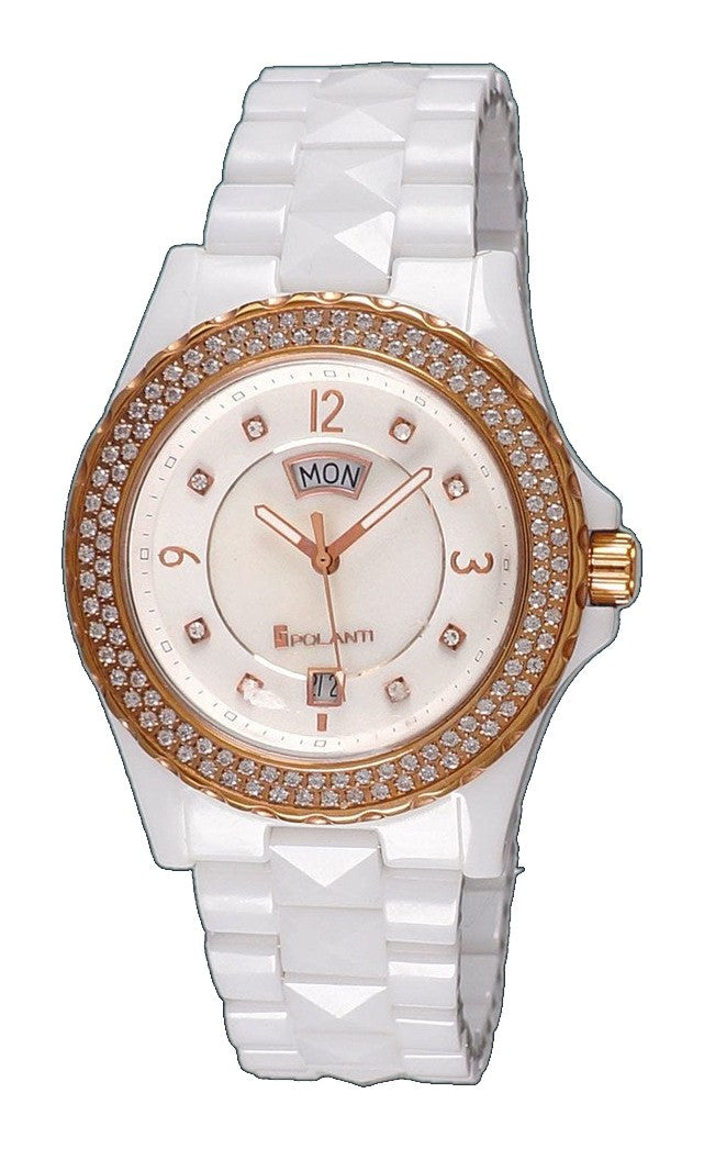 Ceramic II WHITE CERAMIC /ROSETONE | White Dial