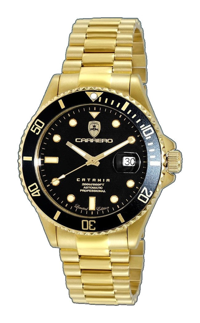 CATANIA -PD GOLD TONE/BLACK | Black Dial