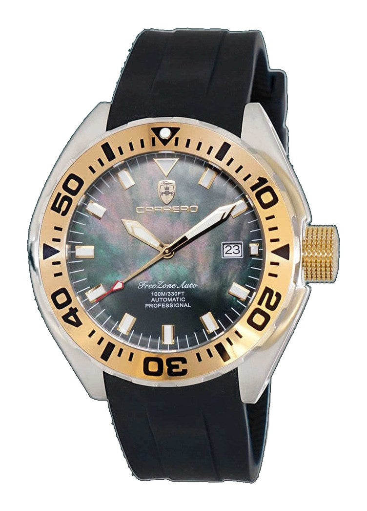 FreeZone-Auto Black/Gold tone | Black Dial
