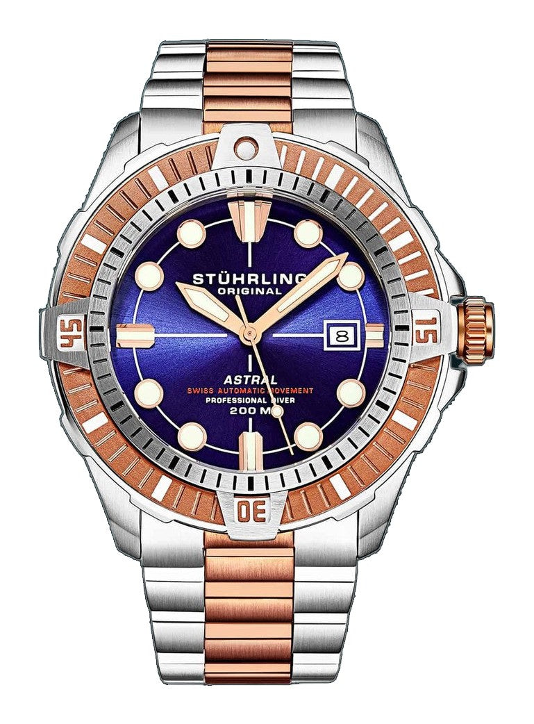 Astral Silver Rose Gold two toned/Stainless /Navy Dial | Navy Dial