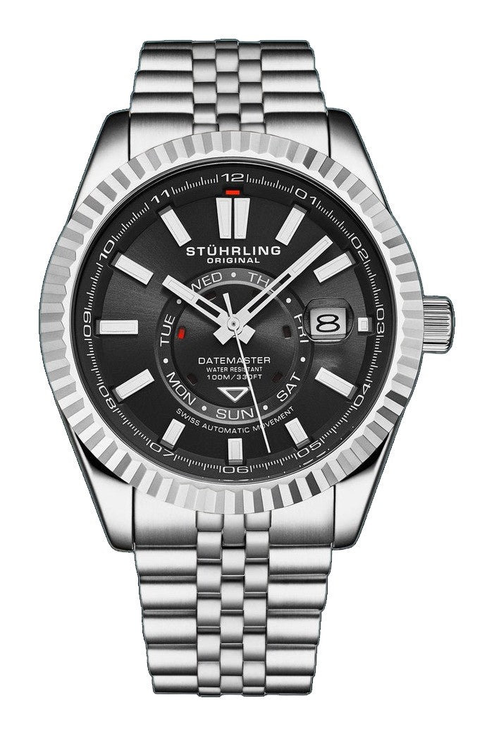 Datemaster Swiss Automatic 42mm Classic Black/Silver | Black Dial