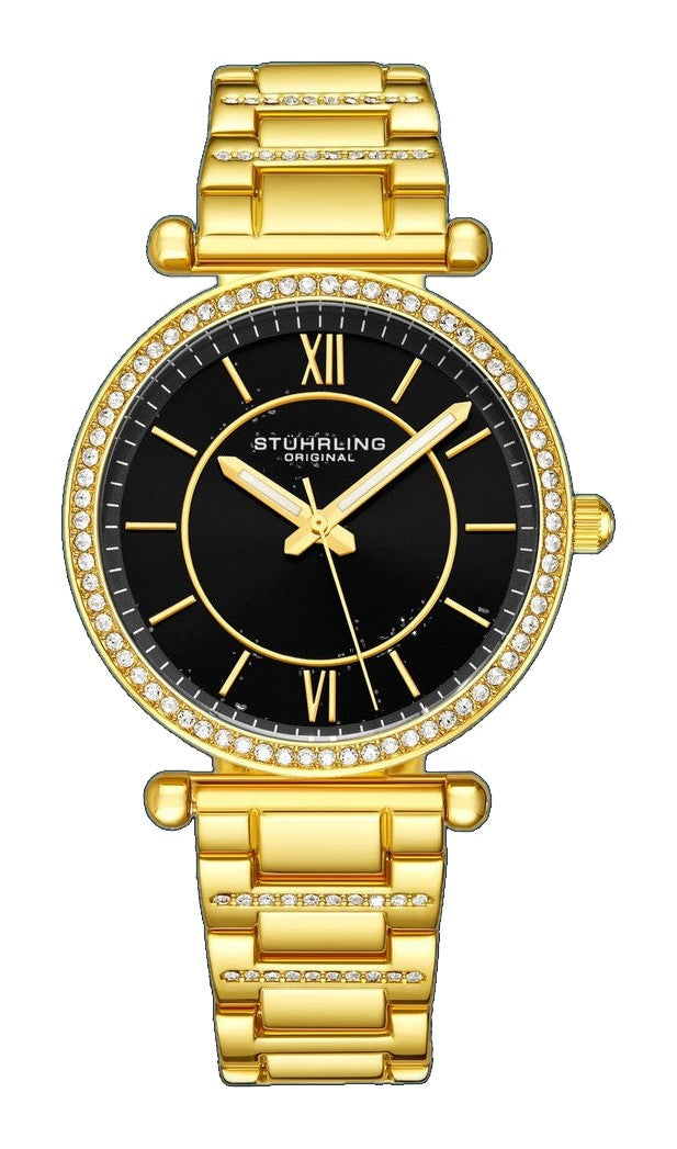 Aria Quartz Classic Gold/Black | Black Dial