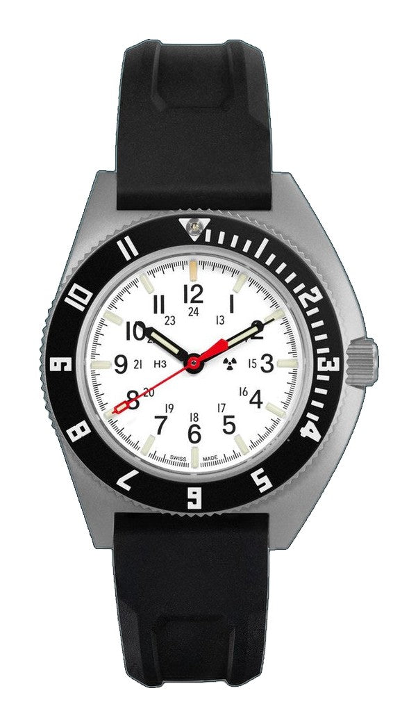 41mm SSNAVArctic Edition, Type II - Pilot's Automatic 41mm SSNAV Arctic-3pc Rubber | White Dial