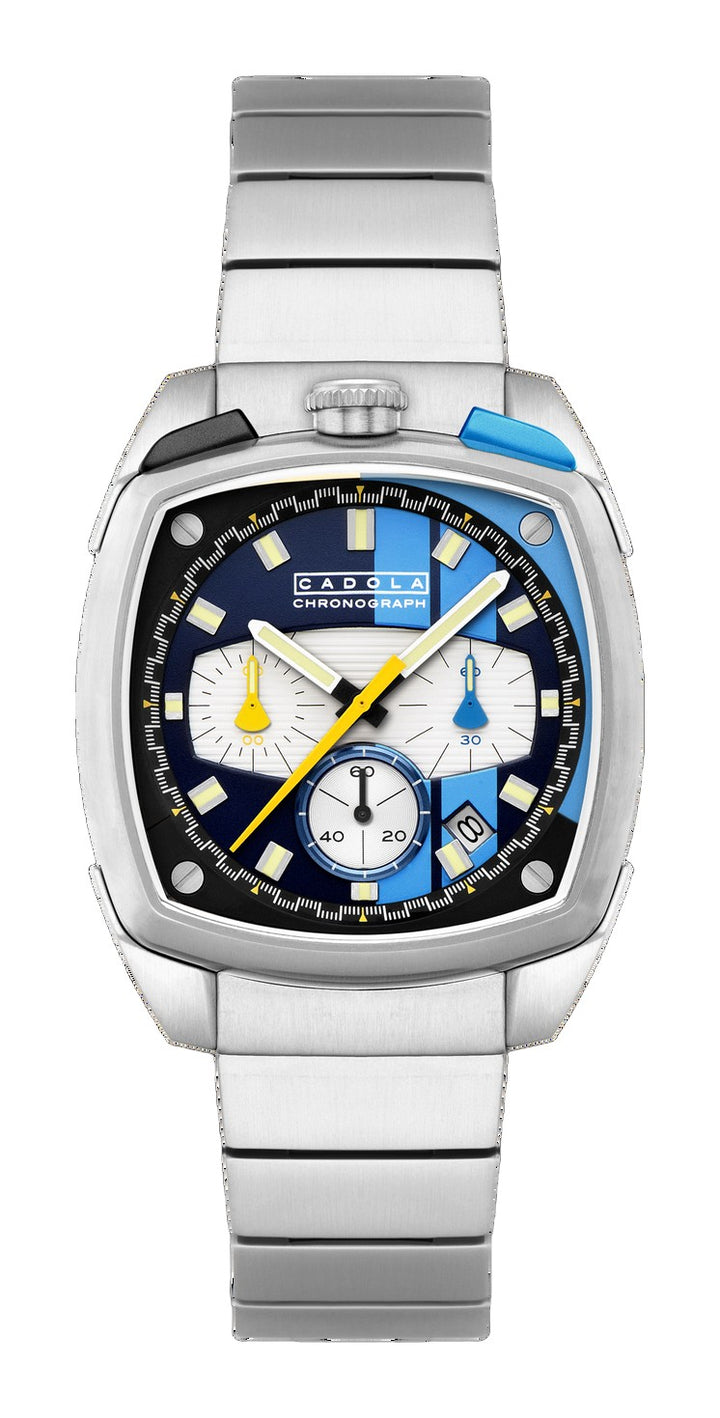 Taurus Chronograph Black & Blue / Stainless Steel | Blue Dial