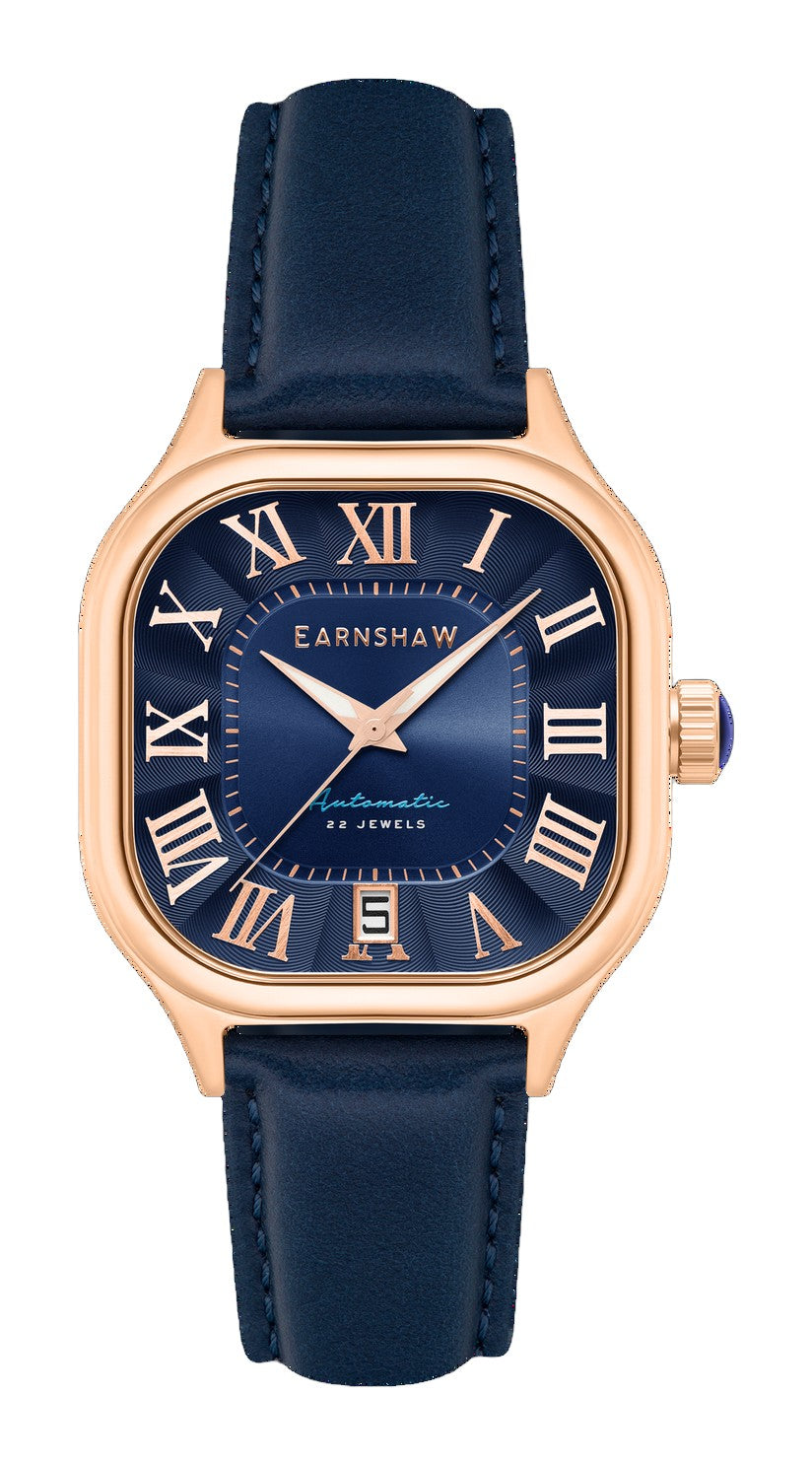 Coussin Automatic Rose Gold / Blue Genuine Leather | Blue Dial