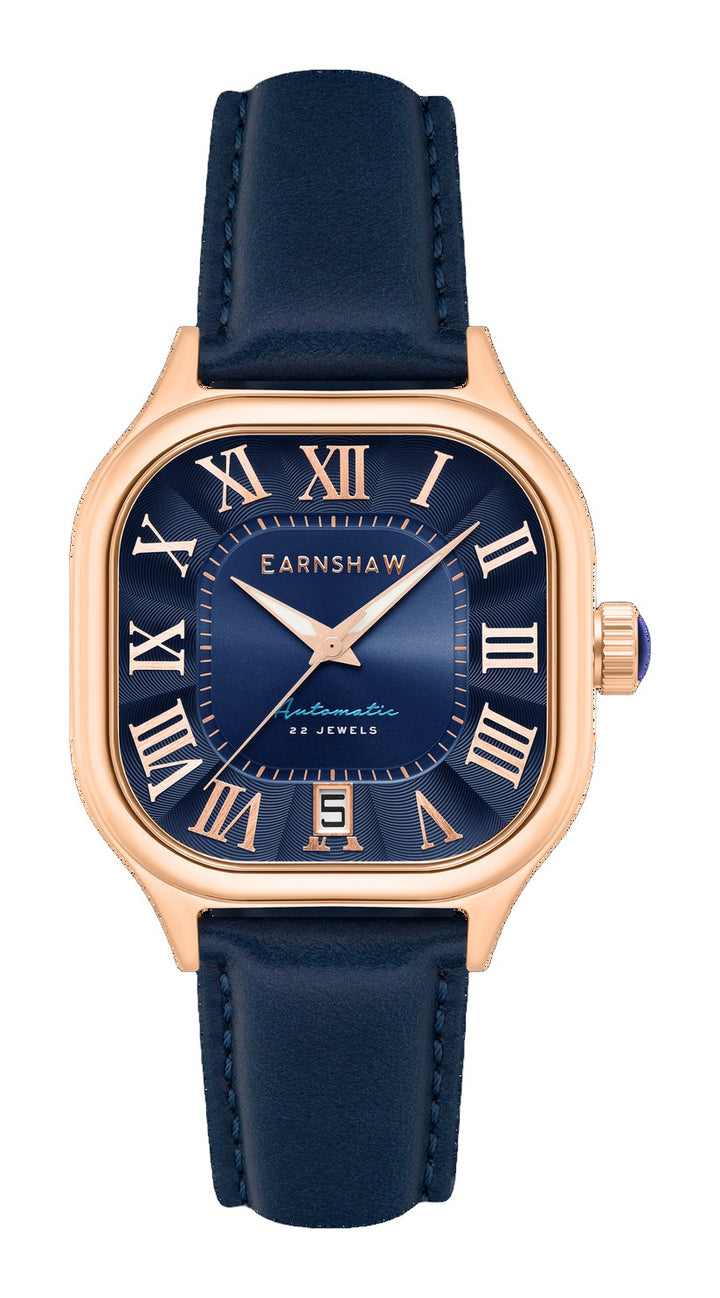 Coussin Automatic Rose Gold / Blue Genuine Leather | Blue Dial