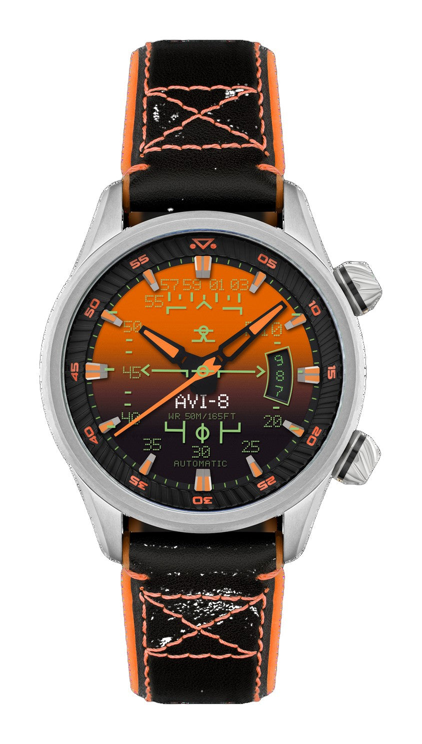 Hud Automatic Orange / Leather | Orange Dial