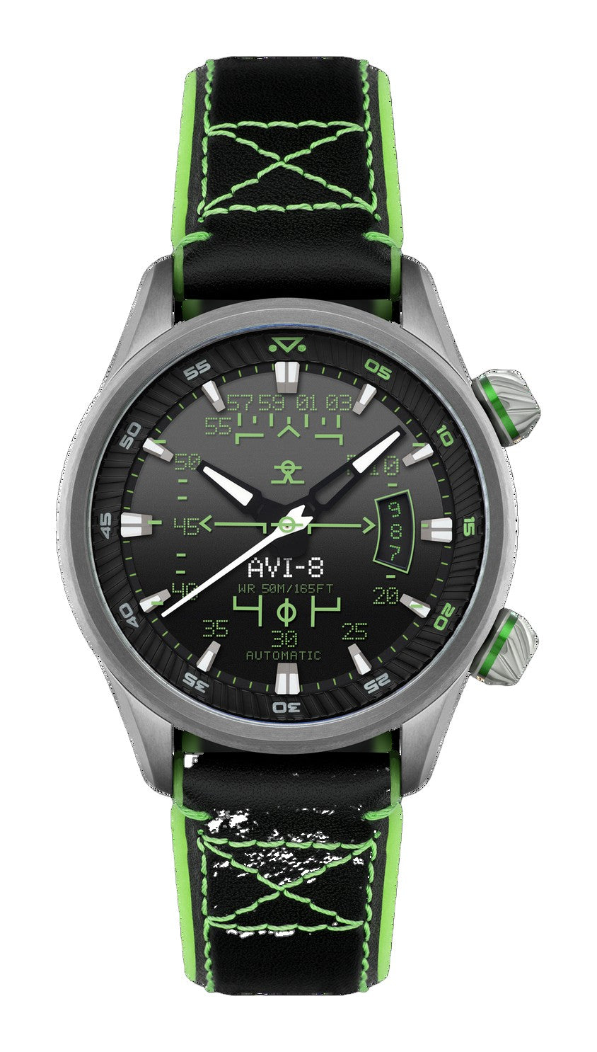 Hud Automatic Black / Leather | Black Dial