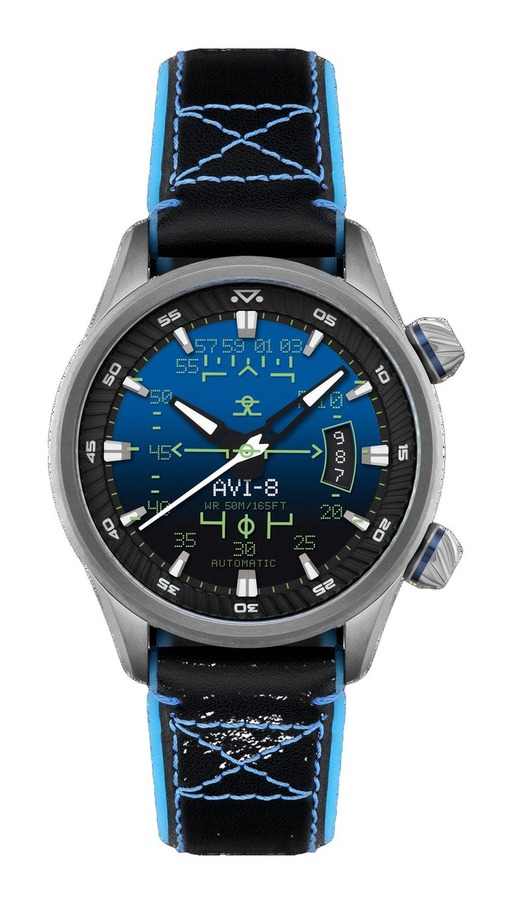 Hud Automatic Blue / Leather | Blue Dial