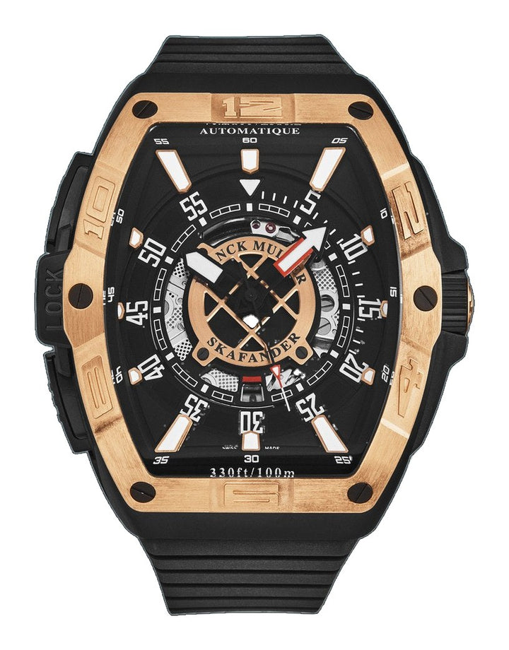 SkaFander 46SCSKFBLKBKGD1 / Black, Openworked | Black Dial