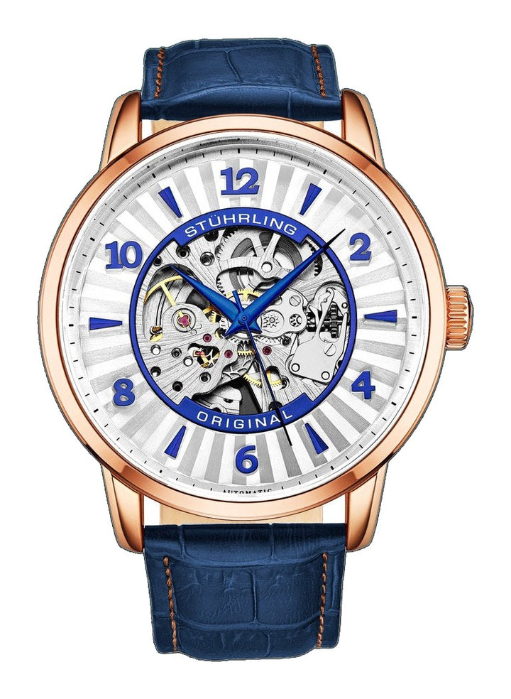 Legacy Blue/Silver/RG Leather | Silver Dial