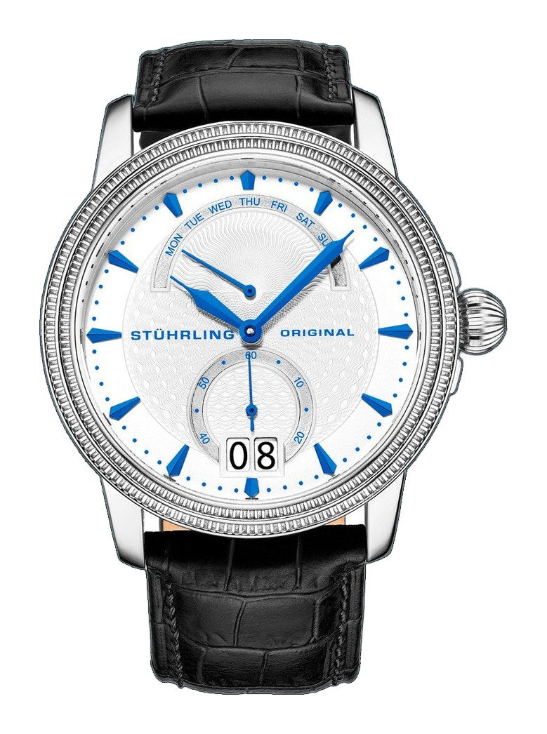 Symphony 788 Silver case/Leather strap/ Brass Dial | Silver Dial