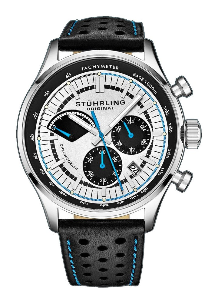 Monaco Black/Leather/Silver Dial/Silver Case | Silver Dial